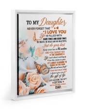 Just Do Your Best - Lovely Gift For Daughter Floating Framed Canvas Prints White tile