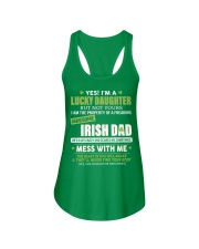 YES I'M A LUCKY DAUGHTER Ladies Flowy Tank tile