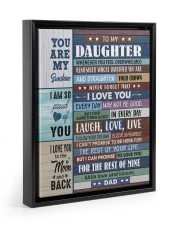 I LOVE YOU - GREAT GIFT FOR DAUGHTER Floating Framed Canvas Prints Black tile