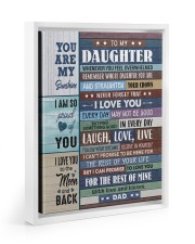 I LOVE YOU - GREAT GIFT FOR DAUGHTER Floating Framed Canvas Prints White tile