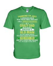 I'm A Spoiled Daughter Of A Crazy Dad V-Neck T-Shirt tile