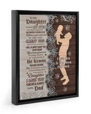 I Love You Forever & Always - Special Gift For Daughter Floating Framed Canvas Prints Black tile