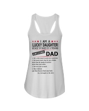 I Am A Lucky Daughter Ladies Flowy Tank tile