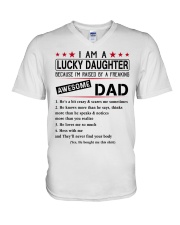 I Am A Lucky Daughter V-Neck T-Shirt tile