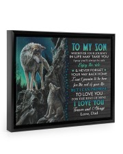 I Pray You'll Always Be Safe - Lovely Gift For Son Floating Framed Canvas Prints Black tile