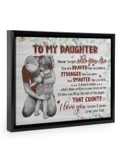 I LOVE YOU FOREVER AND ALWAYS - BEST GIFT FOR DAUGHTER Floating Framed Canvas Prints Black tile