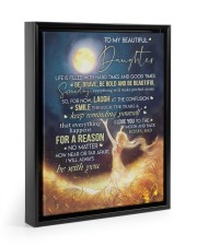 I Will Always Be With You - Lovely Gift For Daughter Floating Framed Canvas Prints Black tile