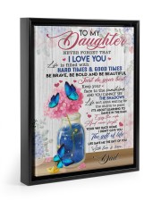 Keep Your Face To The Sunshine - Best Gift For Daughter Floating Framed Canvas Prints Black tile