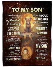 CARRY YOU IN MY HEART - SPECIAL GIFT FOR SON Large Fleece Blanket - 60" x 80" front