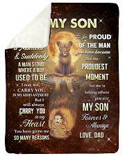 CARRY YOU IN MY HEART - SPECIAL GIFT FOR SON Large Sherpa Fleece Blanket - 60" x 80" thumbnail
