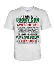 I AM A LUCKY SON - AMAZING GIFT FOR SON V-Neck T-Shirt tile