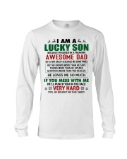 I AM A LUCKY SON - AMAZING GIFT FOR SON Long Sleeve Tee tile
