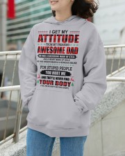 I Get My Attitude - Lovely Gift For Daughter Hooded Sweatshirt apparel-hooded-sweatshirt-lifestyle-front-104