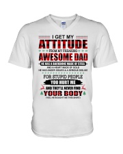 I Get My Attitude - Lovely Gift For Daughter V-Neck T-Shirt tile