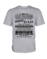 I Am A Lucky Daughter - To Daughter From Dad V-Neck T-Shirt tile