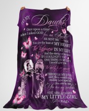 MY LITTLE GIRL - TO DAUGHTER FROM DAD Large Fleece Blanket - 60" x 80" aos-coral-fleece-blanket-60x80-lifestyle-front-10