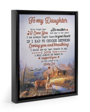 Loving You And Breathing - Lovely Gift For Daughter Floating Framed Canvas Prints Black tile