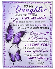 I LOVE YOU - TO DAUGHTER FROM DAD Large Fleece Blanket - 60" x 80" front
