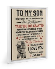 DON'T LET ANYMORE - TO SON FROM DAD Floating Framed Canvas Prints White tile