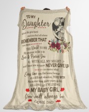 NEVER GIVE UP - BEST GIFR FOR DAUGHTER Large Fleece Blanket - 60" x 80" aos-coral-fleece-blanket-60x80-lifestyle-front-10