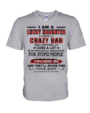 I AM A LUCKY DAUGHTER - BEST GIFT FOR DAUGHTER V-Neck T-Shirt tile