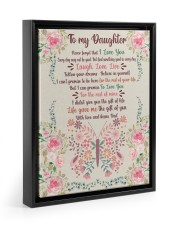 Never Forget That I Love You - Special Gift For Daughter Floating Framed Canvas Prints Black tile