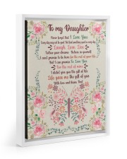 Never Forget That I Love You - Special Gift For Daughter Floating Framed Canvas Prints White tile