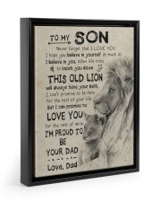I'm Proud To Be Your Dad - Best Gift For Son Floating Framed Canvas Prints Black tile