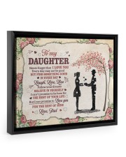 Never Forget That I Love You - Special Gift For Daughter Floating Framed Canvas Prints Black tile