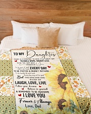 I LOVE YOU - GREAT GIFT FOR DAUGHTER Large Fleece Blanket - 60" x 80" aos-coral-fleece-blanket-60x80-lifestyle-front-02