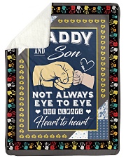NOT ALWAYS EYE TO EYE BUT ALWAYS HEART TO HEART Large Sherpa Fleece Blanket - 60" x 80" thumbnail