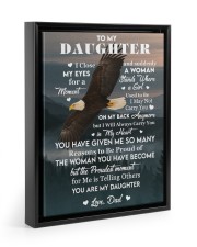 I CLOSE MY EYES FOR A MOMENT Floating Framed Canvas Prints Black tile