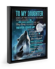 Stay Strong, Stay Positive And Never Give Up - Lovely Gift For Daughter Floating Framed Canvas Prints Black tile