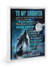 Stay Strong, Stay Positive And Never Give Up - Lovely Gift For Daughter Floating Framed Canvas Prints White tile