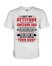 I Get My Attitude - Best Gift For Daughter V-Neck T-Shirt tile