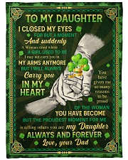 Carry You In My Heart - Best Gift For Daughter Large Fleece Blanket - 60" x 80" front