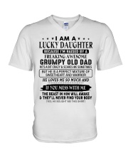 I AM A LUCKY DAUGHTER V-Neck T-Shirt tile