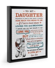 How Much You Mean To Me - Best Gift For Daughter Floating Framed Canvas Prints Black tile