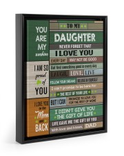 Life Gave Me The Gift Of You - Special Gift For Daughter Floating Framed Canvas Prints Black tile