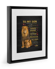 cv-son-think-dad-dhub-ntmn Floating Framed Canvas Prints Black tile