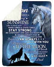 YOU ARE MY SUNSHINE - TO SON FROM DAD Large Sherpa Fleece Blanket - 60" x 80" thumbnail