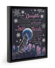 I LOVE YOU FOREVER AND ALWAYS - BEST GIFT FOR DAUGHTER Floating Framed Canvas Prints Black tile