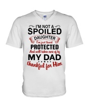 I'M NOT A SPOILED - TO DAUGHTER FROM DAD V-Neck T-Shirt tile