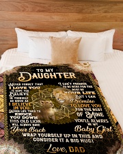 NEVER FORGET THAT I LOVE YOU Large Fleece Blanket - 60" x 80" aos-coral-fleece-blanket-60x80-lifestyle-front-02