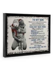 Your Way Back Home - Lovely Gift For Son Floating Framed Canvas Prints Black tile
