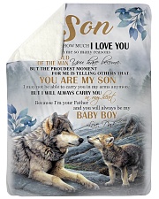 BABY BOY - WONDERFUL GIFT FROM DAD TO SON Sherpa Fleece Blanket tile