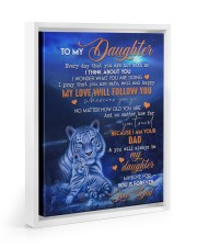I Think About You - Amazing Gift For Daughter Floating Framed Canvas Prints White tile