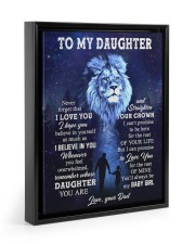 Never Forget That I Love You - Best Gift For Daughter Floating Framed Canvas Prints Black tile