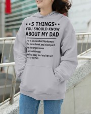 5 THINGS YOU SHOULD KNOW ABOUT MY DAD Hooded Sweatshirt apparel-hooded-sweatshirt-lifestyle-front-104