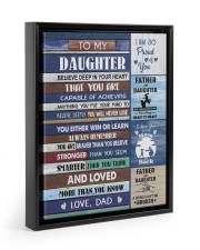 YOU WILL NEVER LOSE - LOVELY GIFT FOR DAUGHTER Floating Framed Canvas Prints Black tile